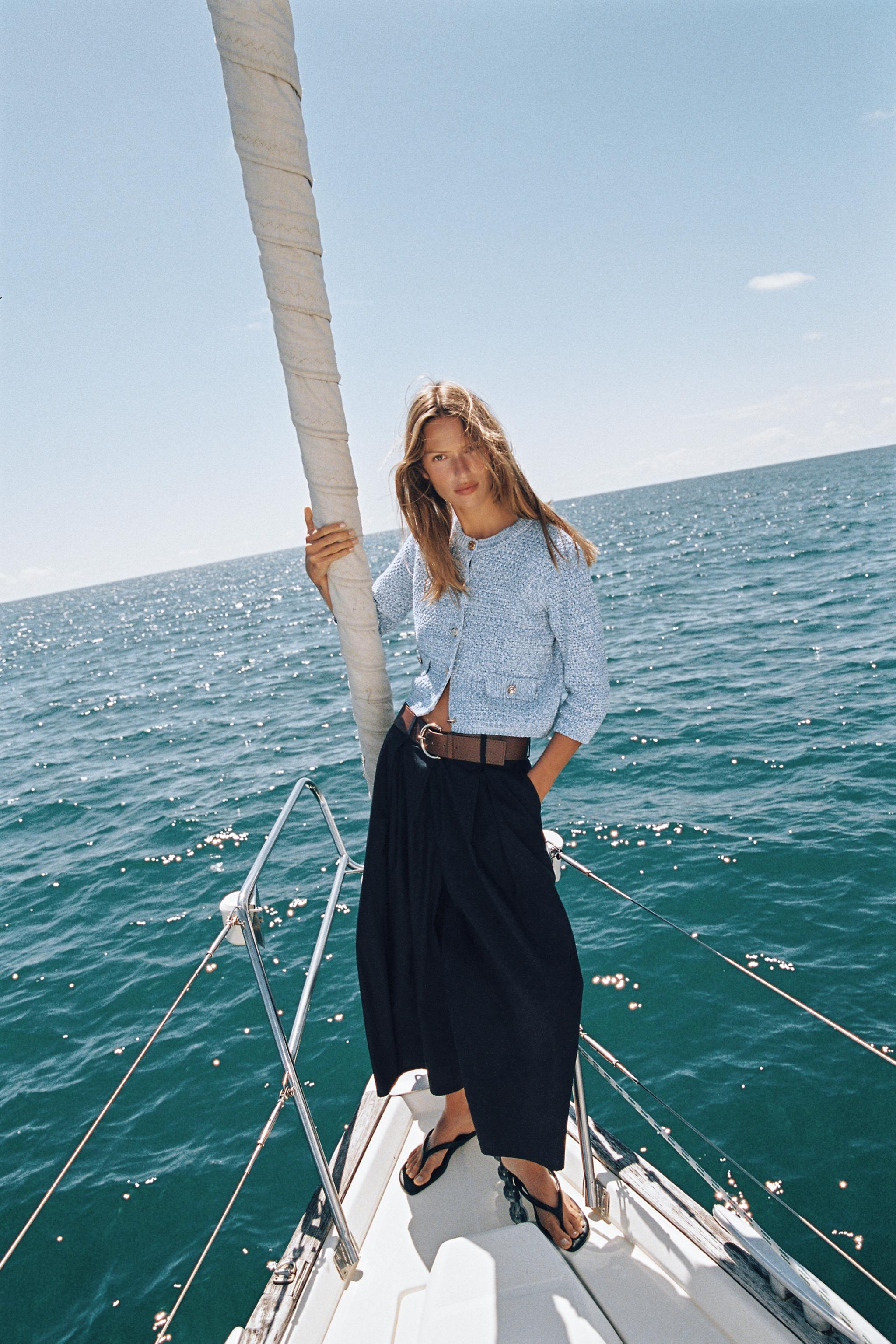 PANTALON JUPE-CULOTTE AVEC CEINTURE